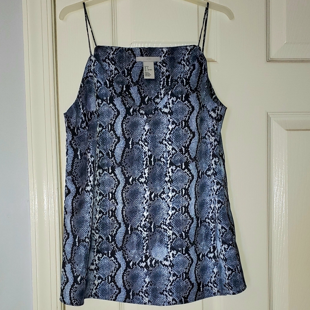 H&M Blue Snake Print Camisole